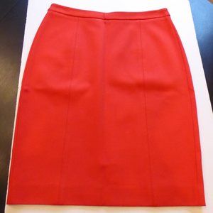 LK Bennett Berry Red RITA Back Zippered Pencil Skirt USA Size 4